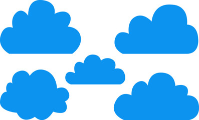 Fototapeta premium set of cloud icons