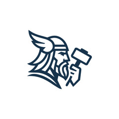 Fototapeta premium Thor God Logo