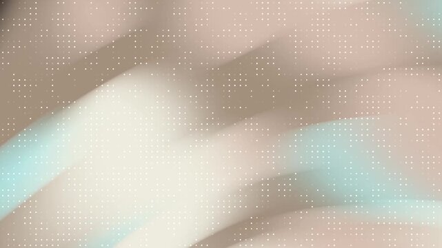 Elegant beige and cream wave pattern with tiny white grid dots