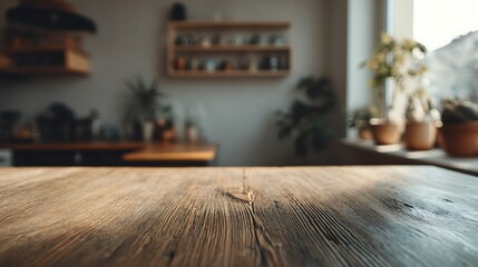 Empty tabletop as the main subject symbolizing the first step of a project, background fading into neutral space with soft tonal shifts, even lighting creating clarity and neutrality, eye-level shot w
