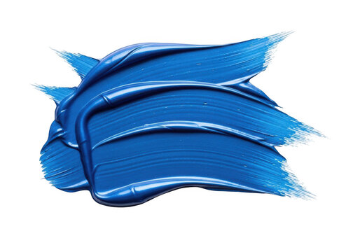 A smear of blue paint on a surface