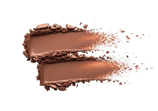 A smear of broken brown eye shadow