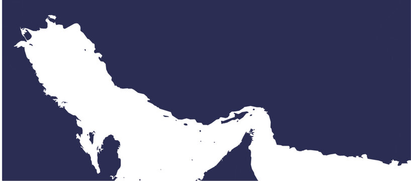 Failaka island map Kuwait Vector file ai for Reuse