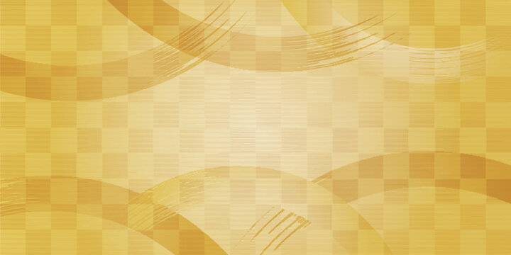Elegant Japanese Gold Checkered Pattern Background Design