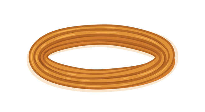 Rolled Copper Wire Coil Isolated on White Background