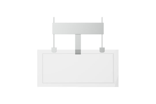 Double Side LCD Display Android Media Player Hanging Advertising Screen Retail Digital Board. 3d illustration