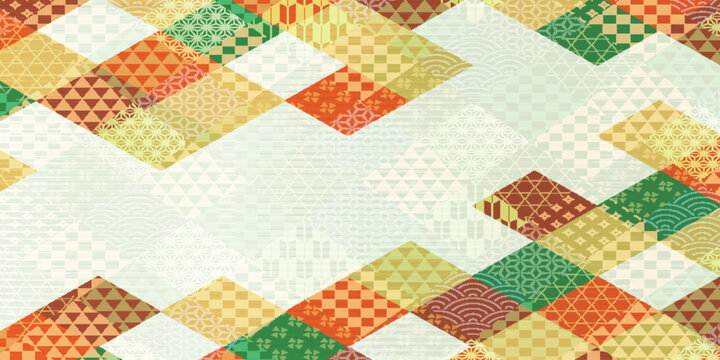 Elegant Japanese Traditional Geometric Pattern Background Design