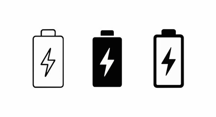 Fototapeta premium Battery Power Levels Icons