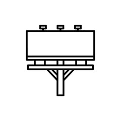 Fototapeta premium Minimalist Black and White Billboard Signboard for Commercial Use