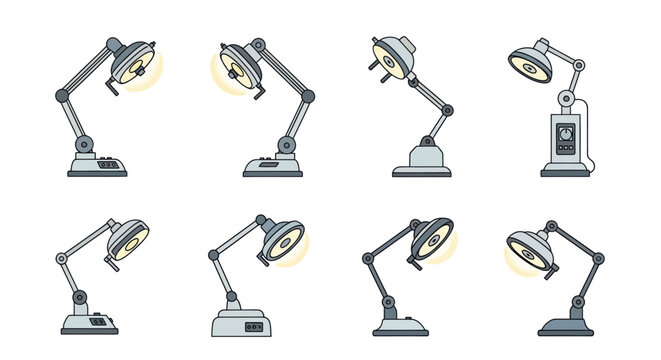 Collection of Modern Desk Lamps: Adjustable LED Lights for Office & Study