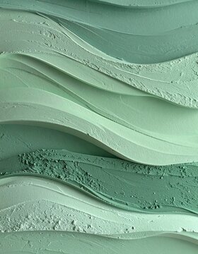 Abstract Green Wavy Texture Background.