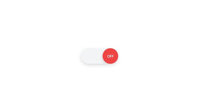 Simple toggle switch graphic in red and white, representing an off state on a clean background