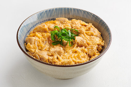 Oyakodon, traditional Japanese rice bowl with chicken and egg, comfort food