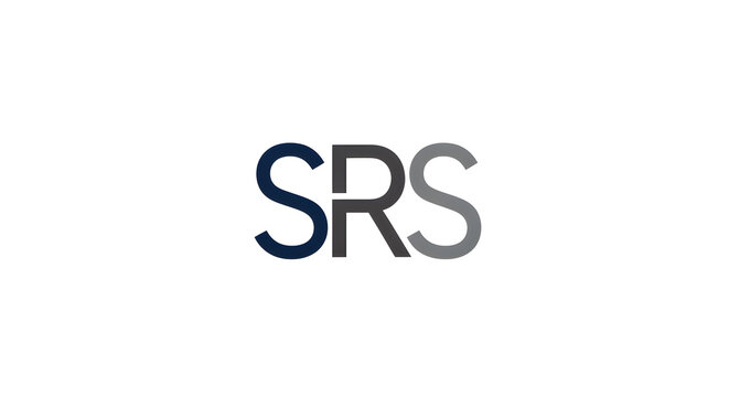 A professional and modern monogram logo featuring the letters S R S in a clean minimalist typography with dark blue and grey tones