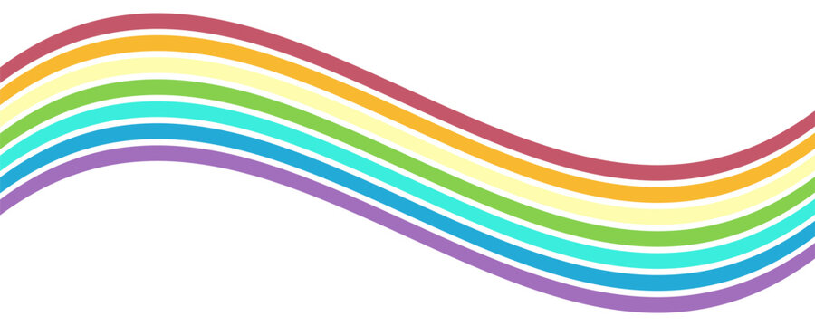 rainbow wavy color lines illustration