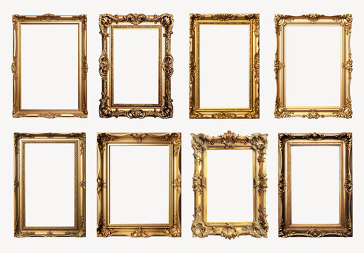 Elegant Ornate Gold Picture Frames Design Set