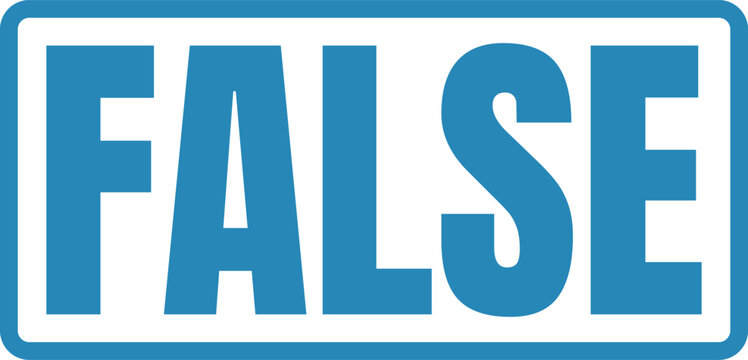 Visual representation of the boolean value false in a digital format