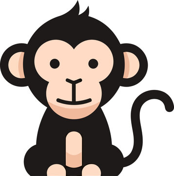 Cartoon monkey with big ears smiling.