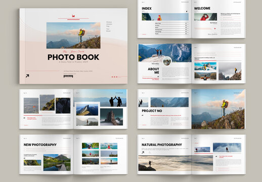 Clean Photo Book Landscape Template