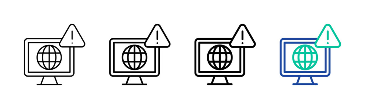 Network Troubleshooting Icon Collection Different Style Outline