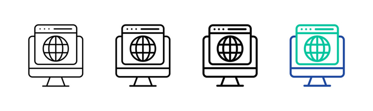 Domain Name System Icon Collection Different Style Outline