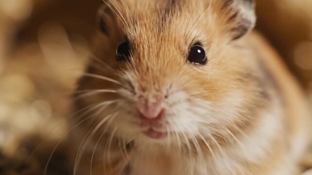 Close up of a hamster