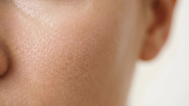 Skin cheek pore stubble facial hair texture closeup macro grooming detailed cheek skin pore texture with stubble facial hair closeup macro showing intricate structure soft light calm finger touch