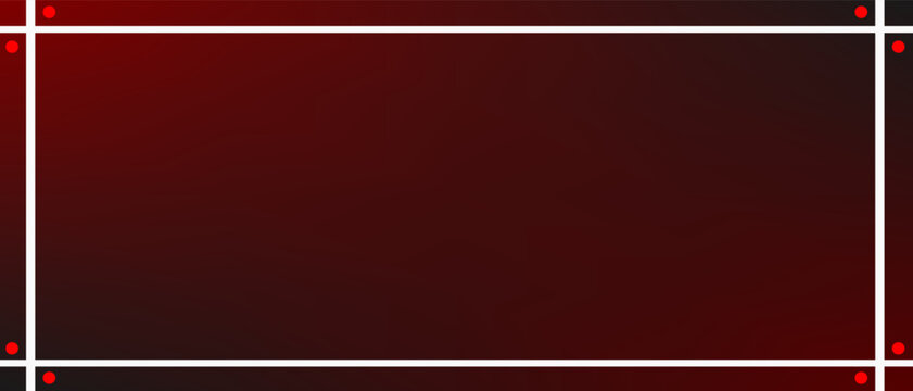 Red background with gold frame and light design for a luxury Christmas holiday card or Valentine love celebration banner template illustration.