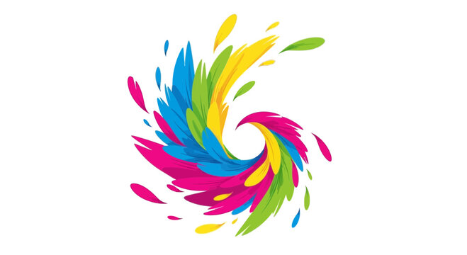 Colorful Abstract Swirl Bursting With Energy