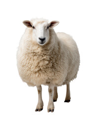 Fototapeta premium White sheep isolated on clean background