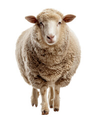 Fototapeta premium Sheep standing isolated on white background