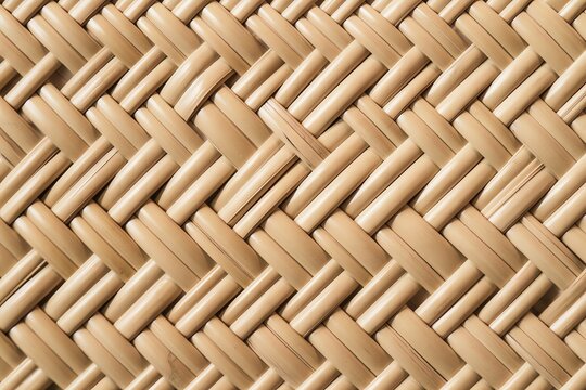 Natural woven rattan texture background for interior design and eco friendly home decor furniture detail