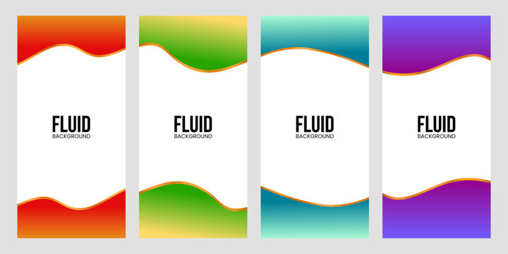 Abstract Fluid Wave Background Colorful Gradient Modern Design