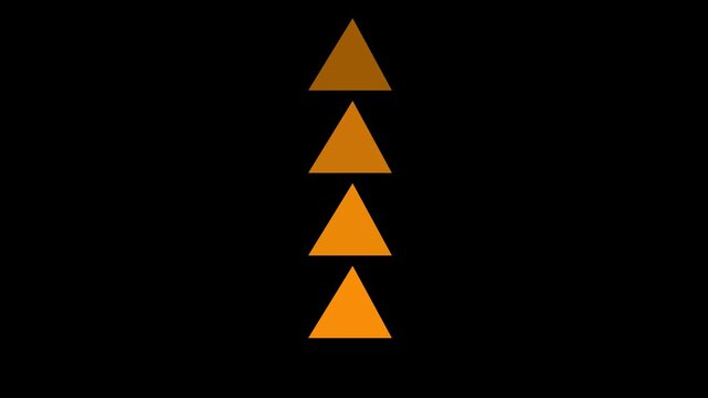 Yellow arrow pointing to the up animation. Upload arrow motion graphics indicator bottom. Minimalist yellow colored designed upward arrow doing direction digital information.