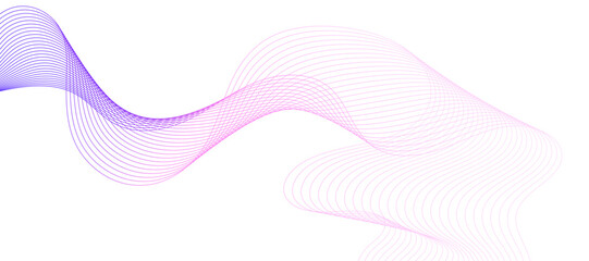Fototapeta premium Abstract Vector Wavy Lines with Smooth Curves in Gold Gradient. Luxury Flowing Ribbon Design on Transparent Background for Technology, Music and Modern Concepts.