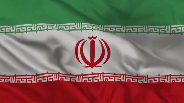 Waving Iranian National Flag Generative AI