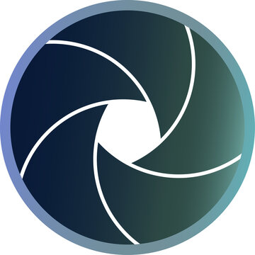  Camera shutter icons. Camera Aperture Lenser illustration isolated on transparent background