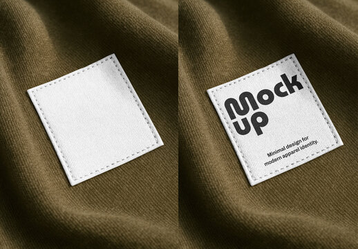 Minimal Apparel Label Mockup Design PSD