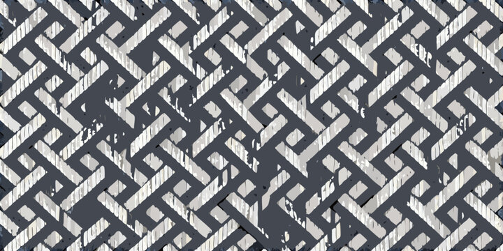 Abstract pattern of woven gray and white rectangular strips