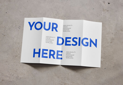 Mockup Of Customized Open Leaflet