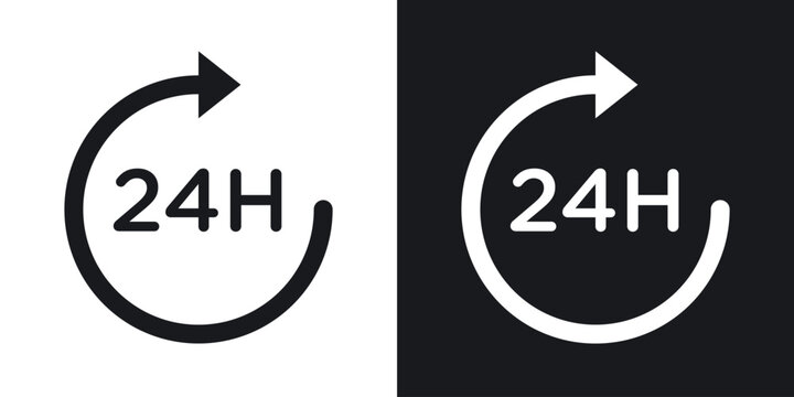 24 Hour time icon