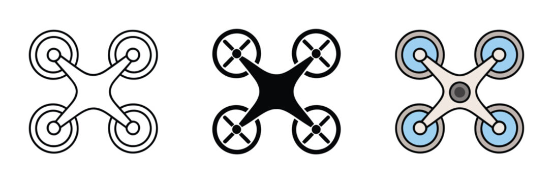Drone Vector Illustration with Various Designs
