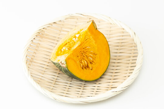 笊に乗ったかぼちゃ