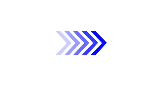 Abstract representation of speed and direction with blue gradient arrows