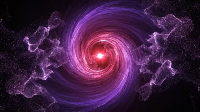 Vibrant purple and pink swirling galaxy.