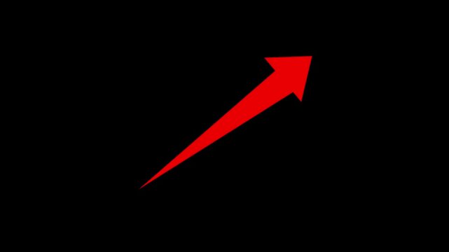 A simple image featuring a bright red triangular shape on black