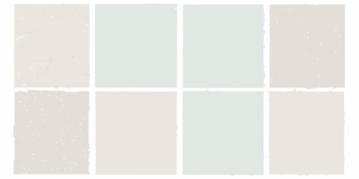 A grid of eight pastel colored rectangular swatches lightly textured