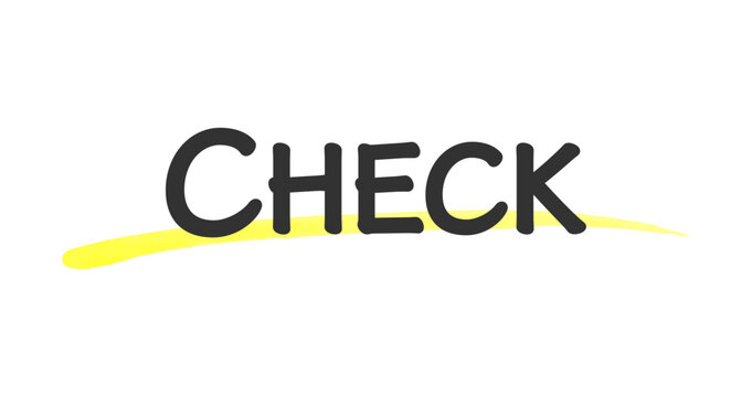 チェックマーカー見出し 黄色細ラインカーブ強調ライン素材 Check Marker Thin Curved Highlight Line