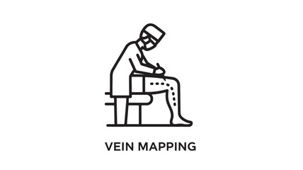 Naklejka premium a medical professional performing vein mapping on a patient's leg, a diagnostic procedure to visualize veins