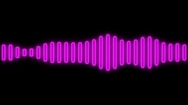 Dynamic equalizer visual effect, Abstract sound waves, Digital simple equalizer (sound wave), on isolated black background.